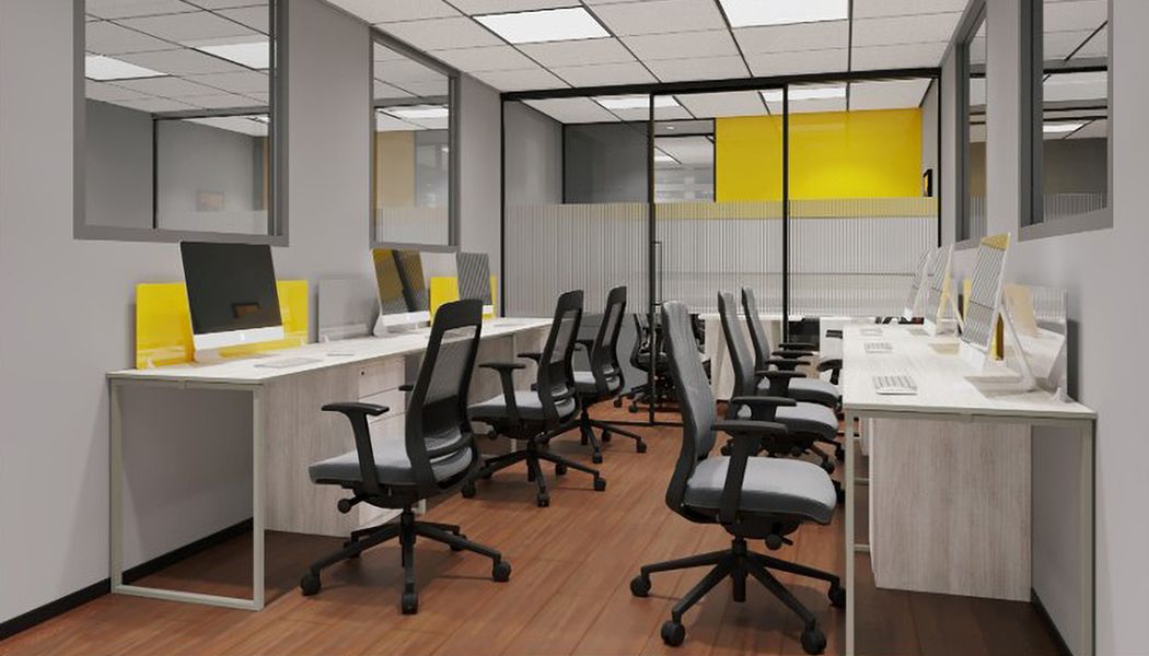 flexible cabins in shared office
