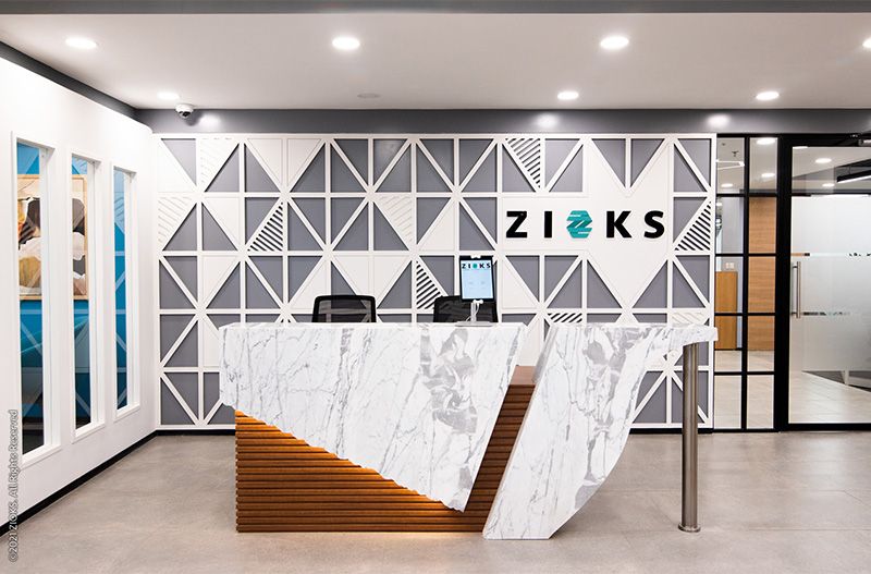 Reception at Zioks office space